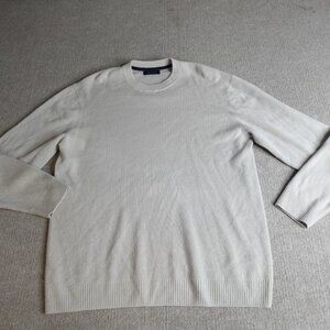 Nadaam Mens Sweater XL Beige Wool Cashmere Solid